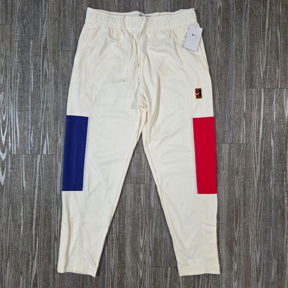 Nike Court Wimbledon Heritage Tennis Warm Up Pants Ivory FZ6928-100 Men's Size L - Picture 9 of 9